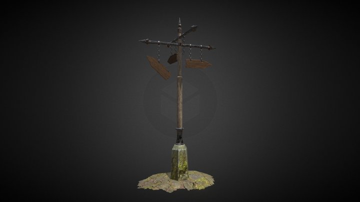 Sign post wip 3D Model