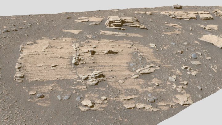 M2020 Zcam -- Little Devils Stairs, sol 695 3D Model