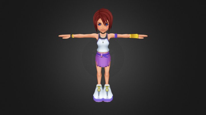 PSX PS2 PS3 - Kingdom Hearts - Kairi 3D Model