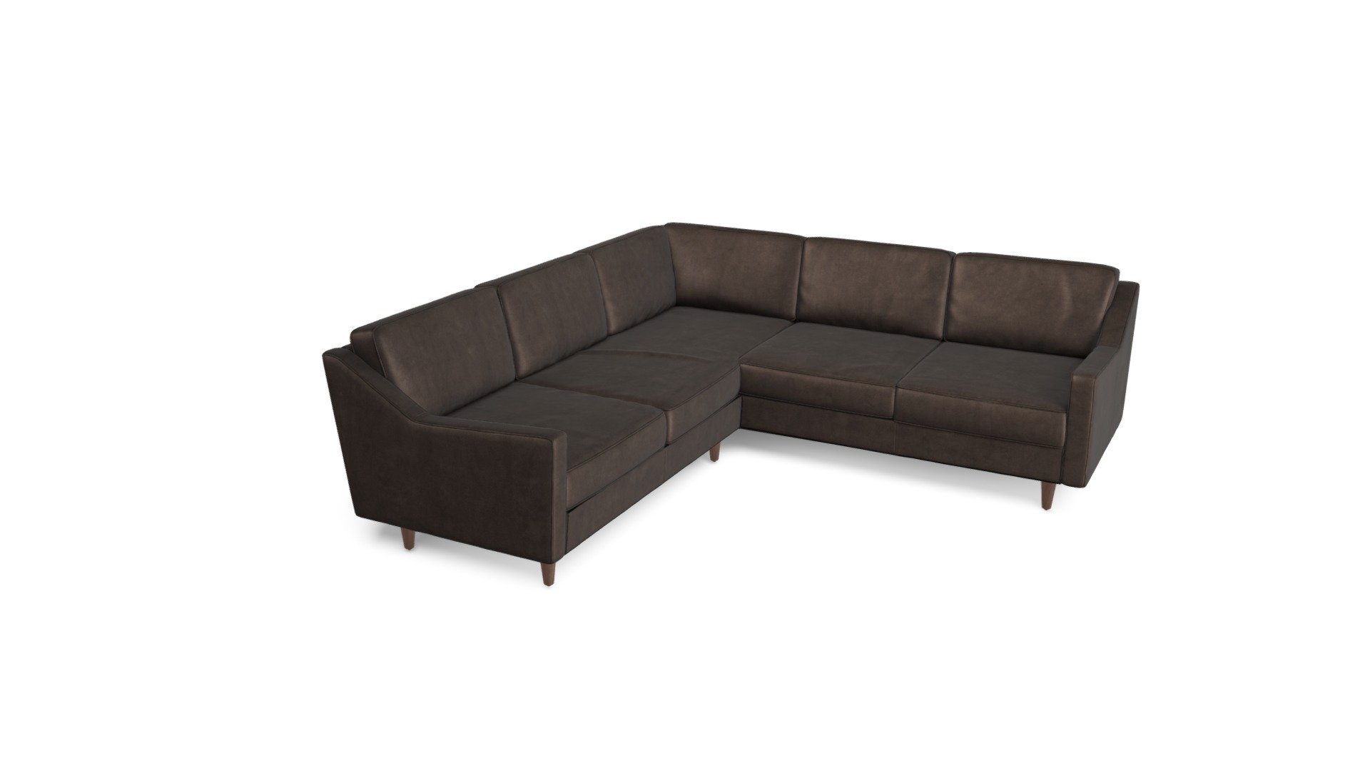 Dallas Corner Sofa, Oxford Brown Leather Download Free 3D model by (madeit