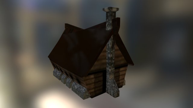 Low Poly Nordic House 3D Model