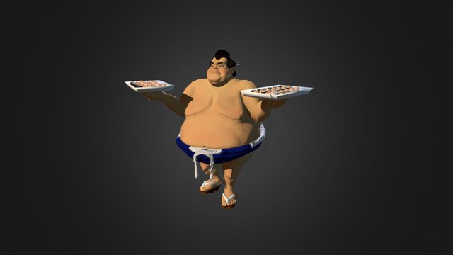 Sumo Sushi - Game Animates 3D Model