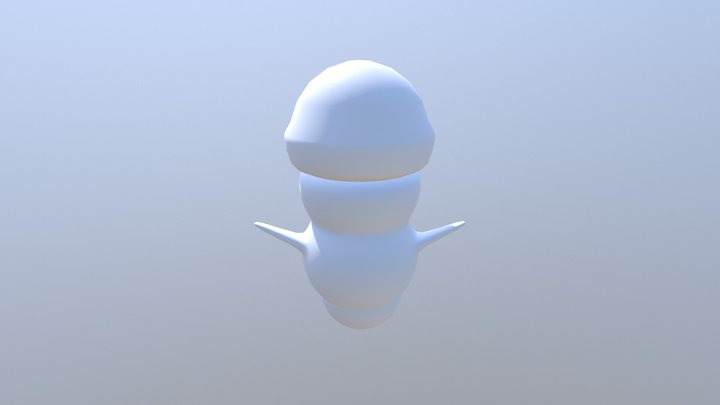Snow Man With Animation 2 3D Model