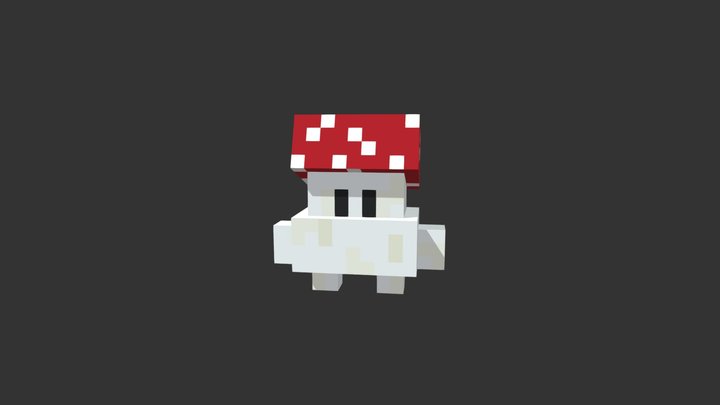 Mushroom cute mob 3D Model