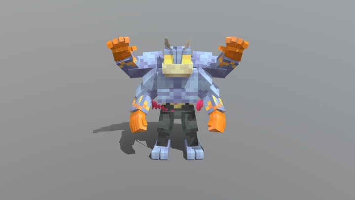 Machamp Gmax Cobblemon 3D Model