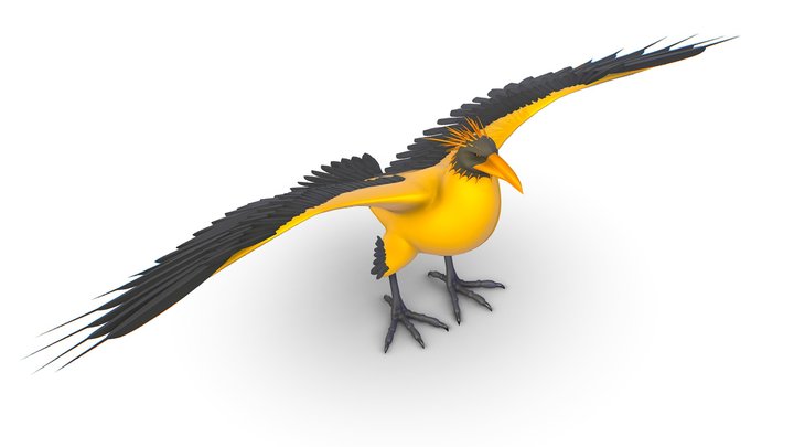 High Poly the Mythical Bird Predator Roc 3D Model