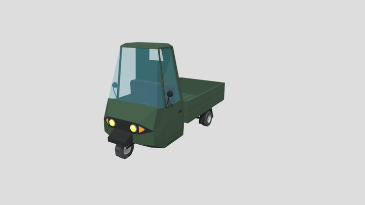 Green Stylized Toktok 3D Model