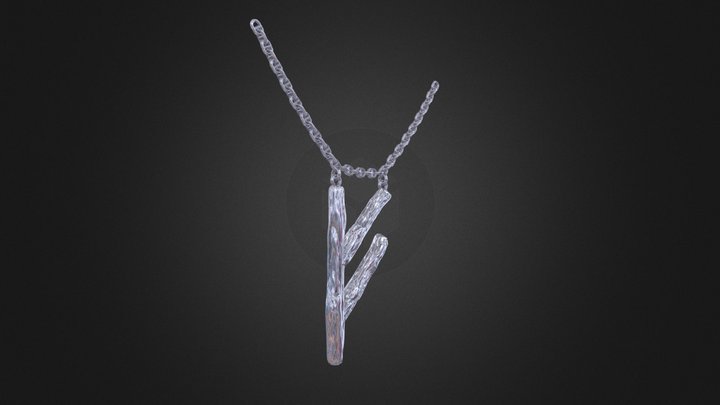Pendant / Rune Fehu  / GGJewellery 3D Model