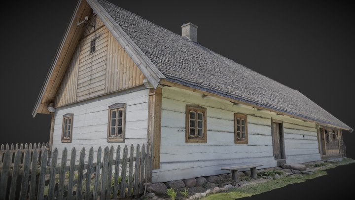 Wooden house from Jacowlan, Poland 3D Model