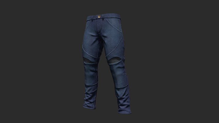 Advanced Game Characters - Jean Pants Project 3D Model