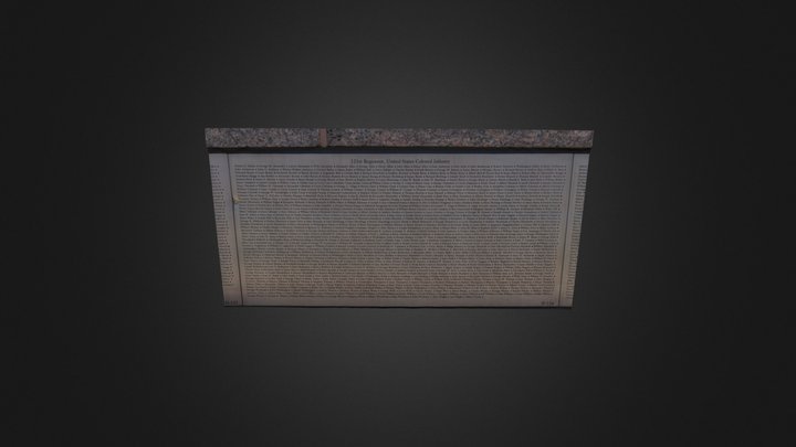 African American Civil War Memorial, Panel D-124 3D Model