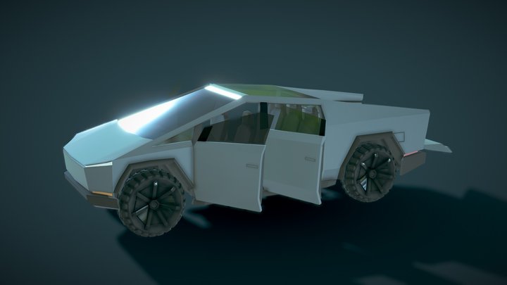 Tesla cybertruk low poly – Modelo 3D gratuito STL