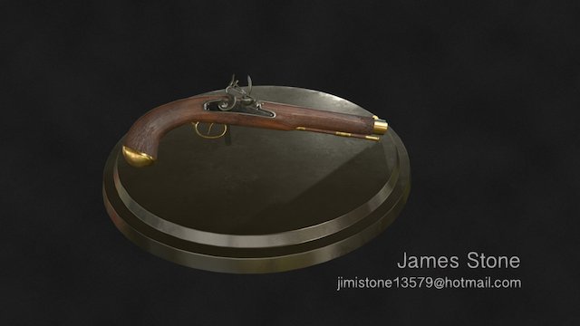 Flintlock Pistol 3D Model