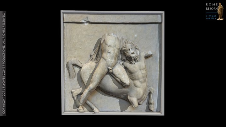 3D rendering of Metope South 02 (Parthenon)