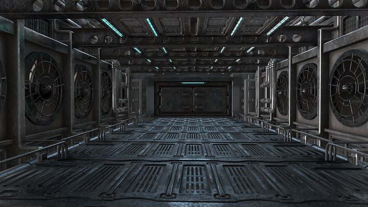 Industrial White Room Gen 2 3D Model