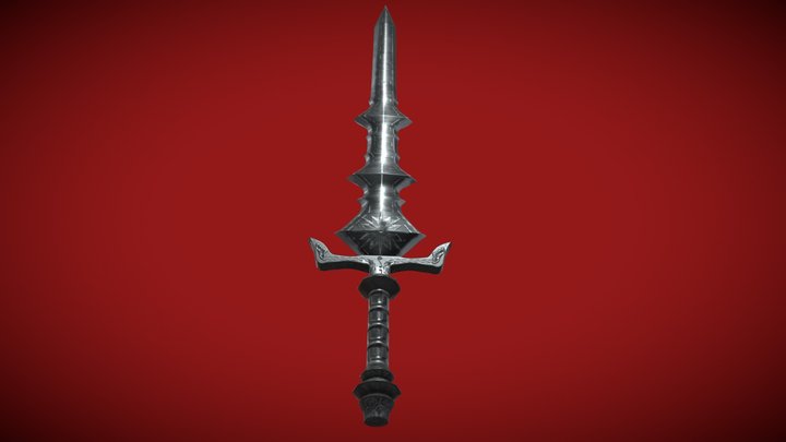0060 - Silver Sword 3D Model