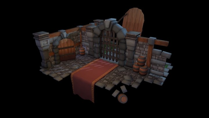 Stylized Dungeon 3D Model