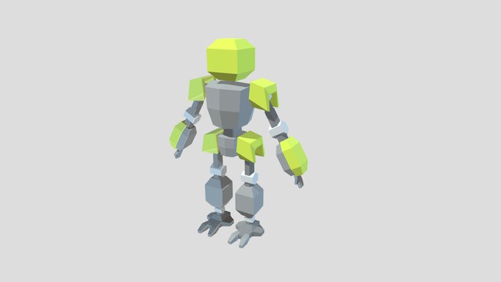 Low Poly Robot 3D Model