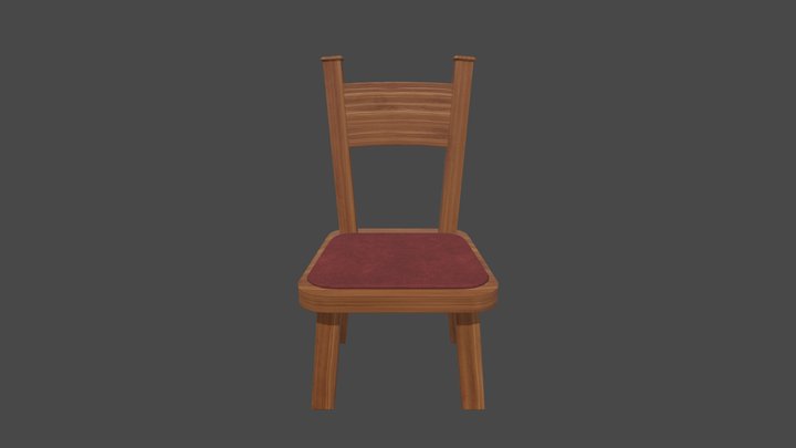 Wooden Chair 3D Model