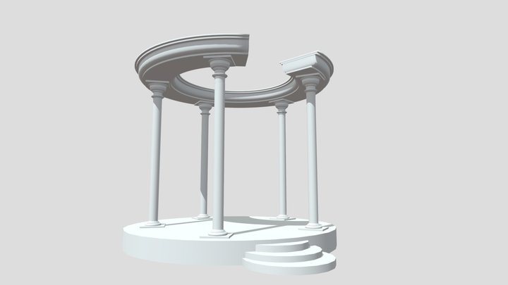 doric pillar structure 3D Model