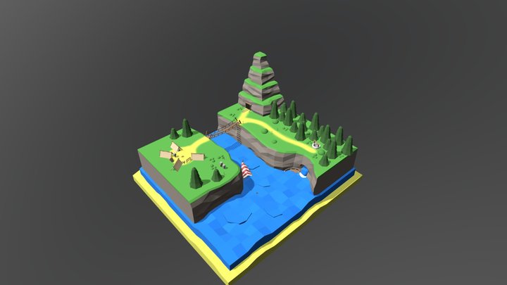 Island Block 3D Model