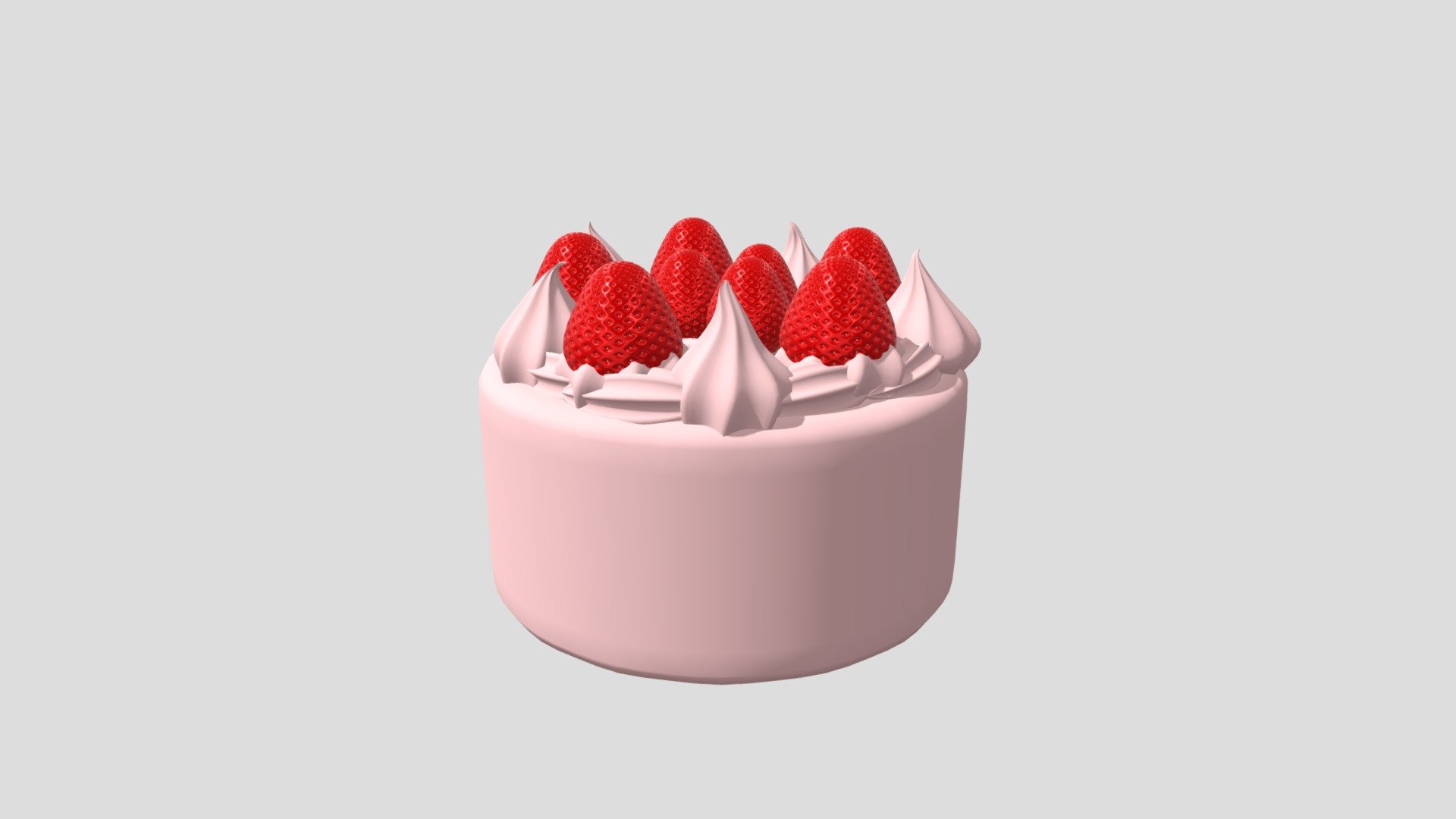 straberry vanilla short cake - Download Free 3D model by ...