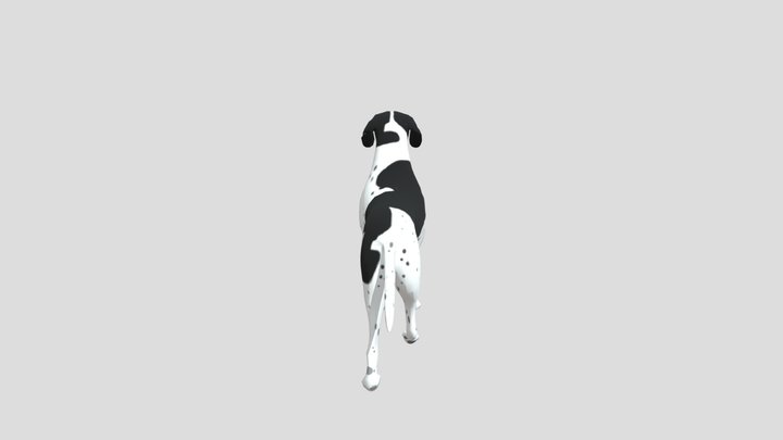 Dog Walk Cycle 3D Model