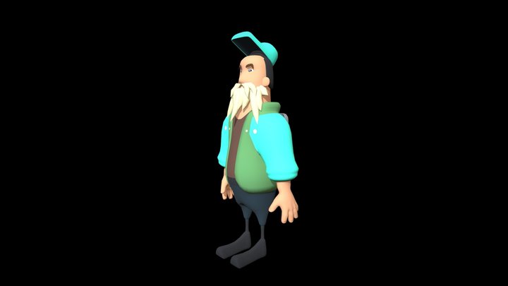Bearded Man 3D Model