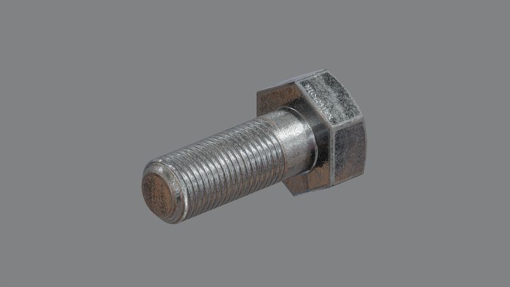 Bolt M10x25 Hexagon Head 3D Model