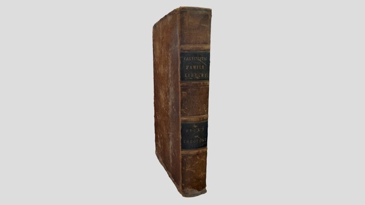 Calvinistic Family Library Antique Book 3D Model