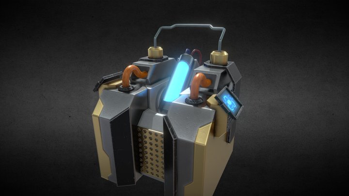 game ready sci fi machine 3D Model