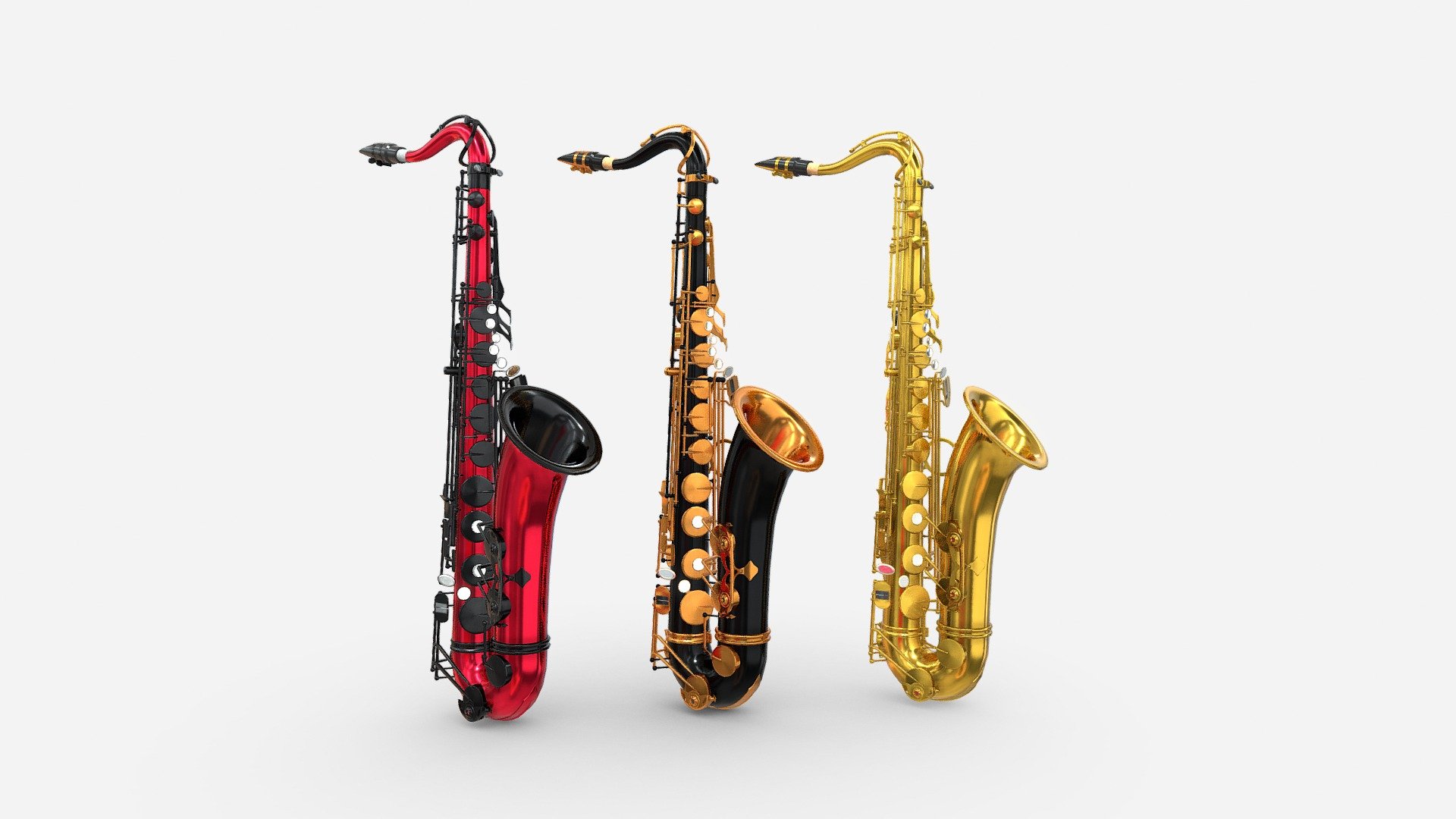 Saxophone 3d Model By Red Polygon [e35eaa3] Sketchfab