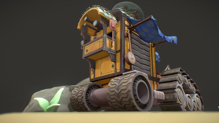The Travelling Wagon - "Dystopian Smuggler" 3D Model