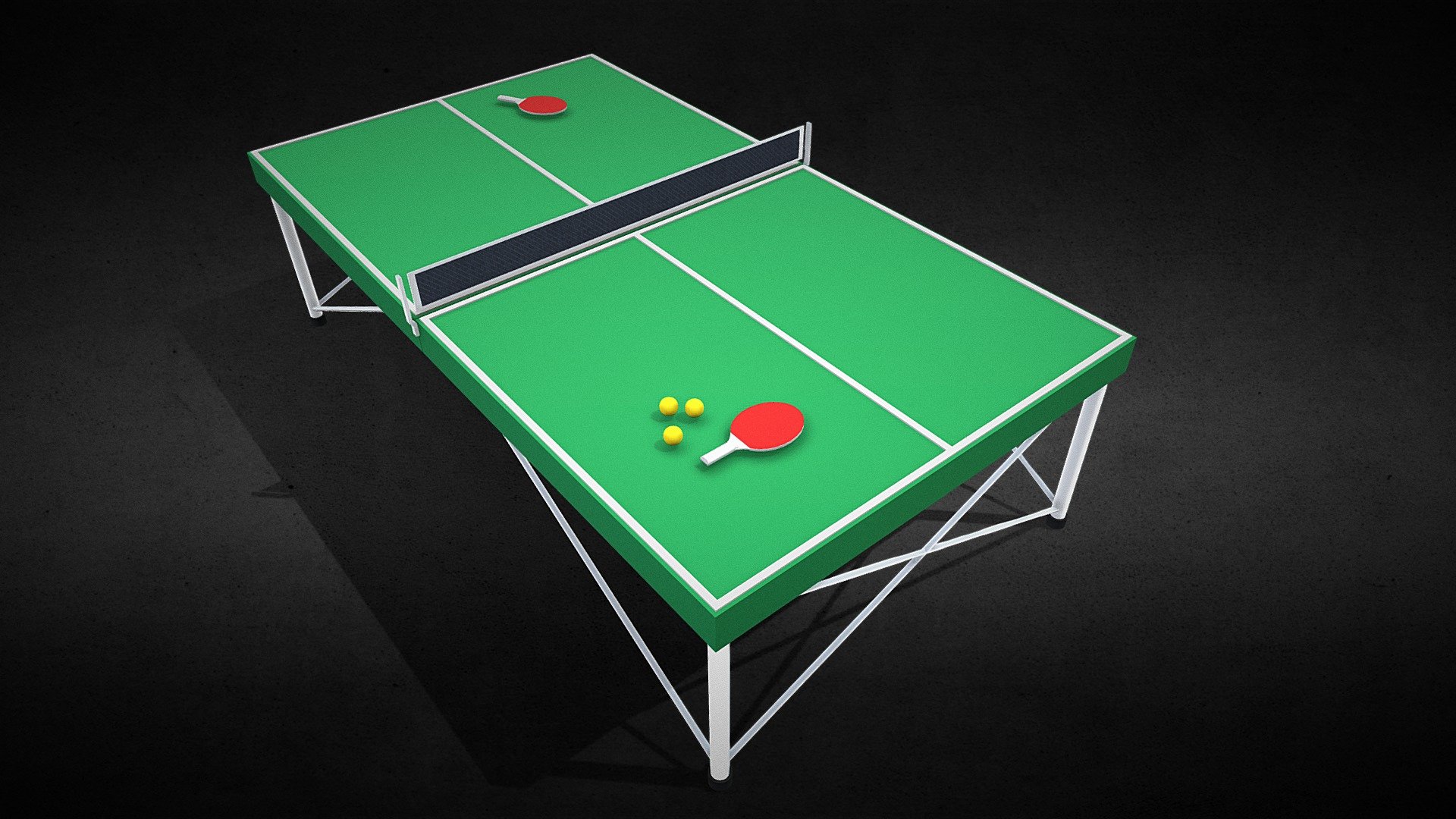 OBJ file Ping Pong table ▶️・Template to download and 3D print・Cults