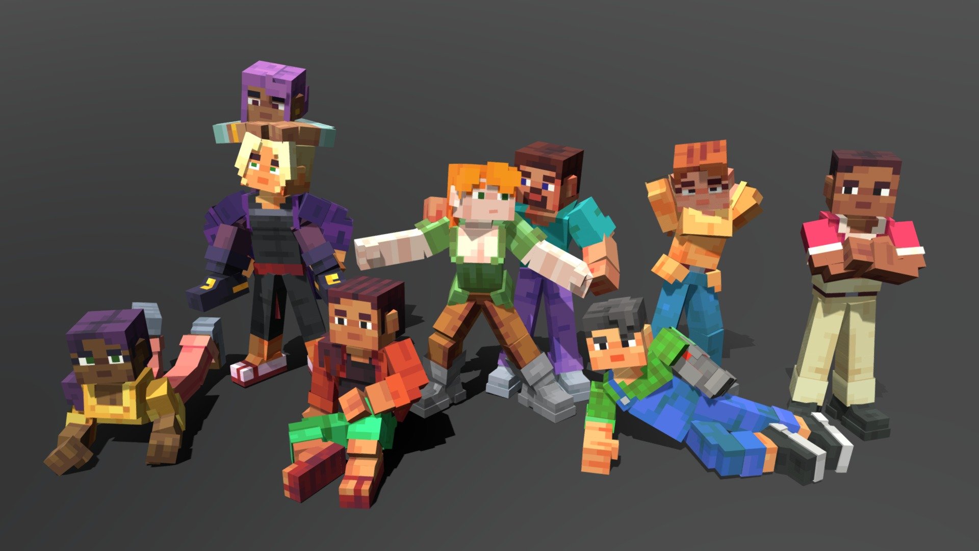 MInecraft skins - 3D model by Fortit [e360741] - Sketchfab