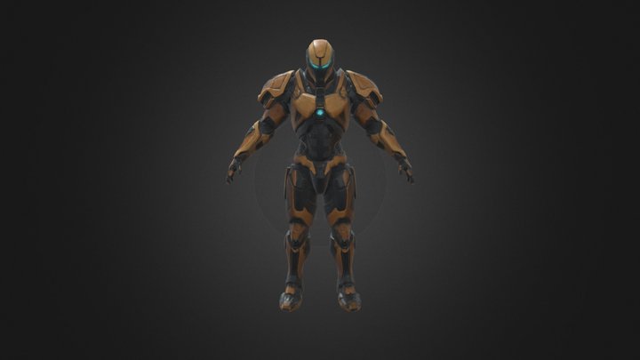 Meshy AI generated scifi armor test 1