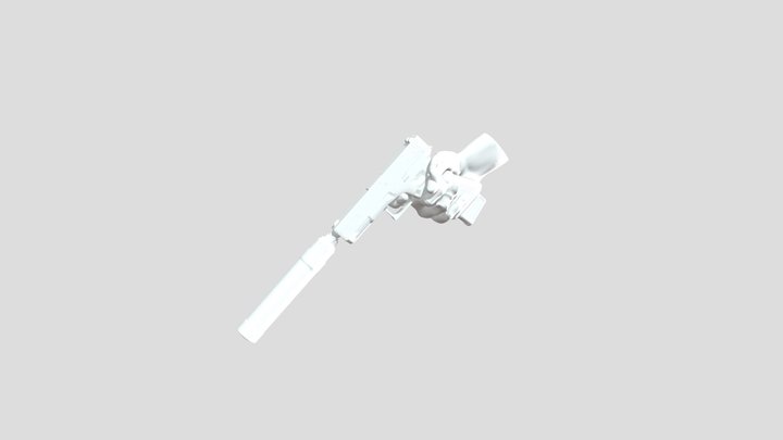 gun in hand 3D Model