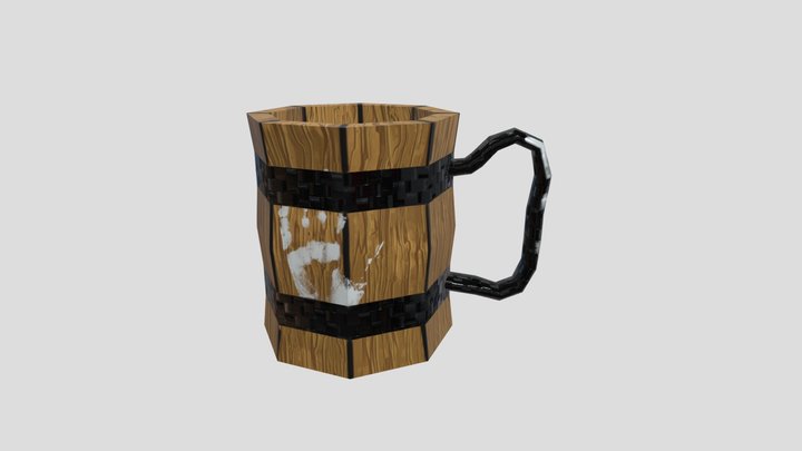 WoodenMug 3D Model