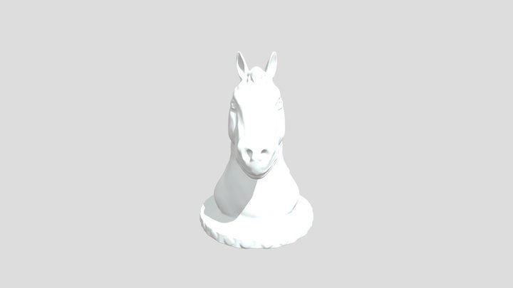 Horse Pawn High 01 3D Model