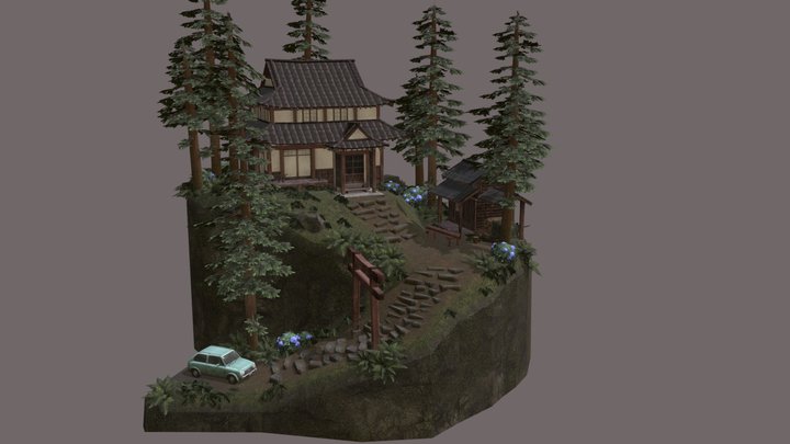 DAE Diorama - Forest loner 3D Model