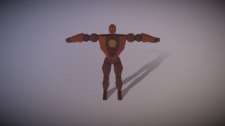 Low poly robot model 3D Model