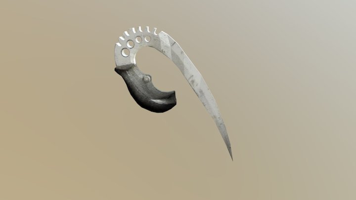 Long knife. Fixed. 3D Model