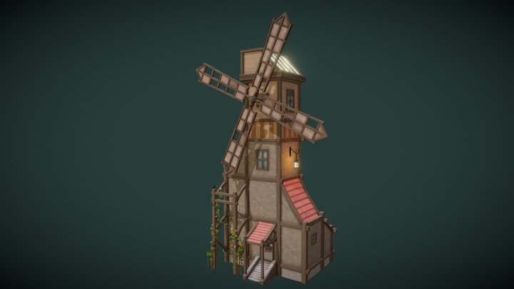 Fantasy Windmill 3D Model