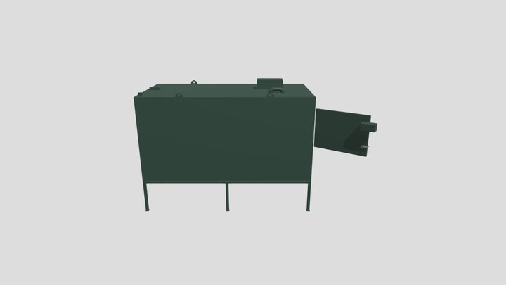 2,700L fully enclosed fuel station 3D Model