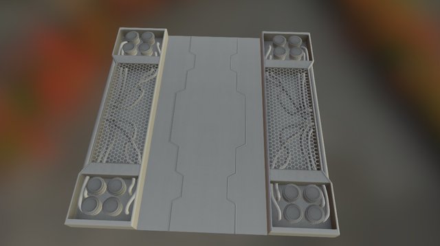 Sci-fi floor low poly 3D Model