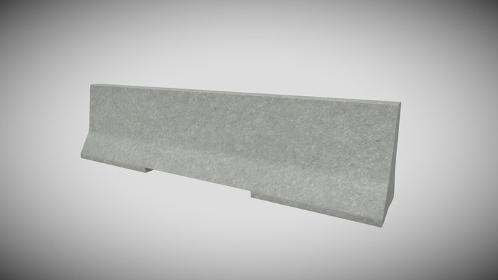 Concrete Barrier 04 3D Model
