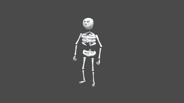 LOW POLY Skeleton 3D Model