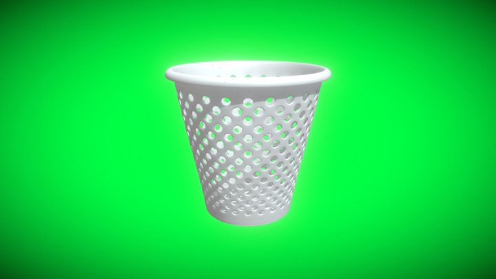 Plastic Trash Bin 3D Model