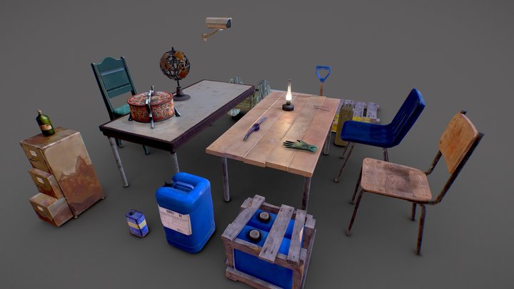28 Free objects 3D Model