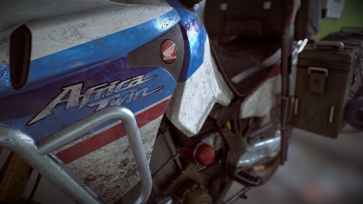 Africa Twin Survival Bike 3D Model